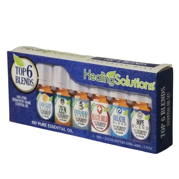 Healing Solutions Essential Oil Top Blends Gift Set Pack Of 6 - Picture 3 of 5